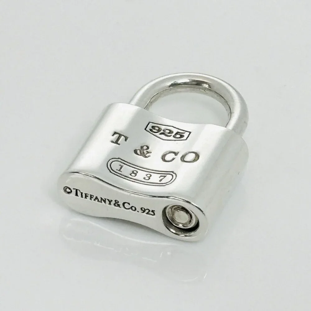 Tiffany & Co 1837 Padlock Rolo Chain Necklace in Sterling Silver - Picture 6 of 9